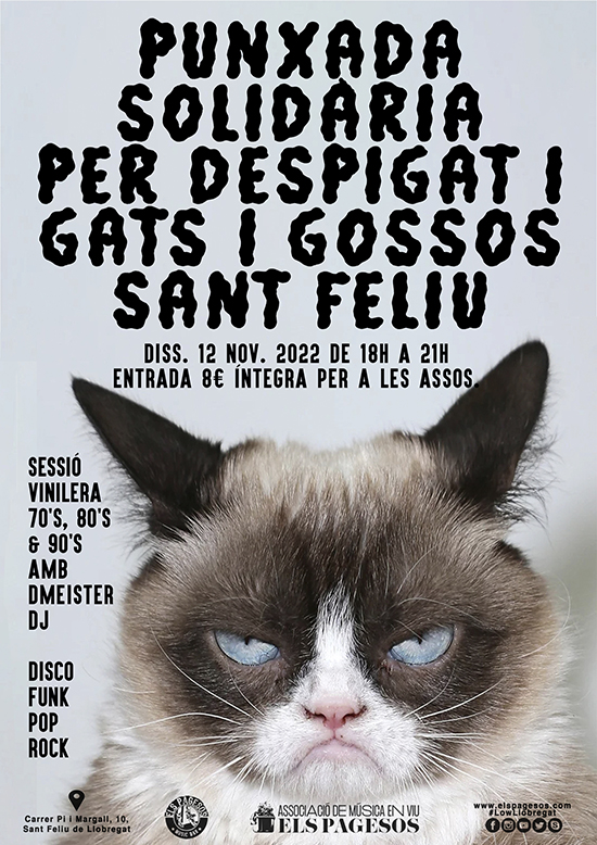 TARDA SOLIDÀRIA PER DESPIGAT I GATS I GOSSOS SANT FELIU